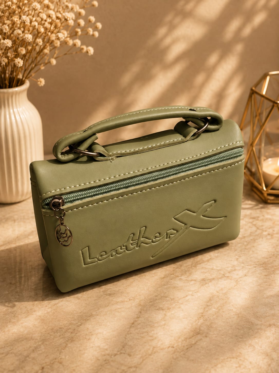 Her Carry Embossed Pouch Bag with Sling - 2 Colors