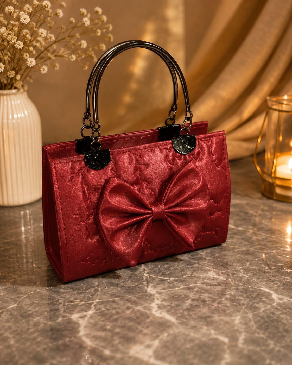 Her Carry Bow Elegance Handbag