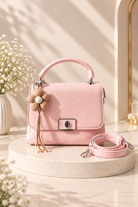 Her Carry Blossom Charm Top Handle Bag - 2 Colors